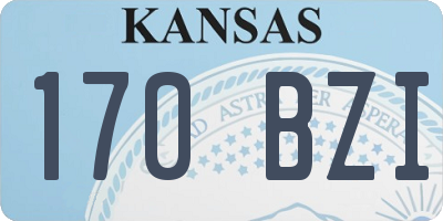 KS license plate 170BZI