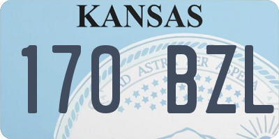 KS license plate 170BZL