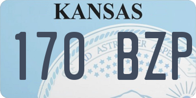 KS license plate 170BZP
