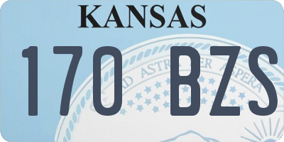 KS license plate 170BZS