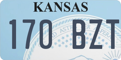 KS license plate 170BZT