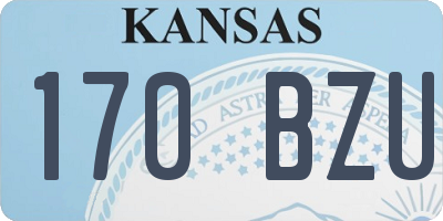 KS license plate 170BZU
