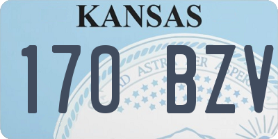 KS license plate 170BZV