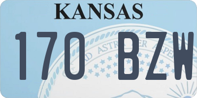 KS license plate 170BZW