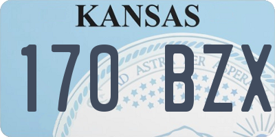 KS license plate 170BZX