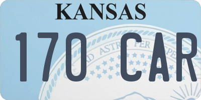 KS license plate 170CAR