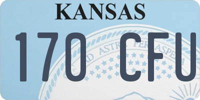KS license plate 170CFU
