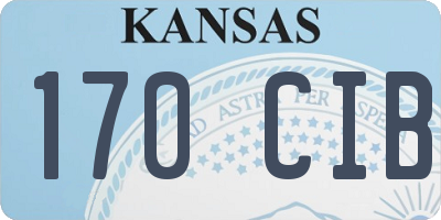 KS license plate 170CIB
