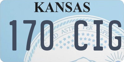 KS license plate 170CIG