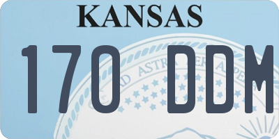KS license plate 170DDM