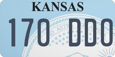 KS license plate 170DDO