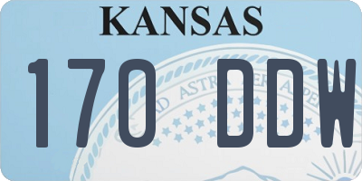 KS license plate 170DDW