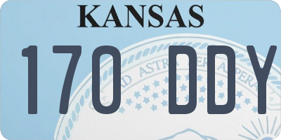 KS license plate 170DDY