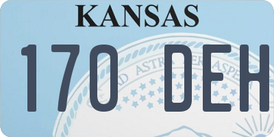 KS license plate 170DEH