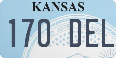 KS license plate 170DEL