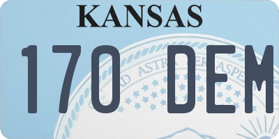 KS license plate 170DEM