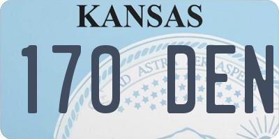 KS license plate 170DEN
