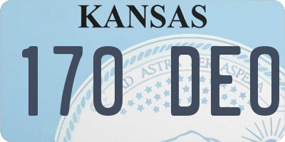 KS license plate 170DEO