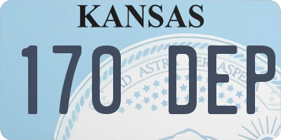 KS license plate 170DEP