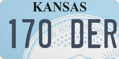 KS license plate 170DER