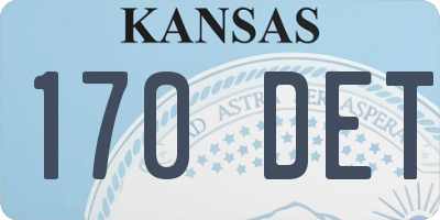 KS license plate 170DET