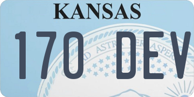 KS license plate 170DEV