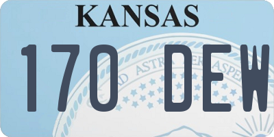 KS license plate 170DEW