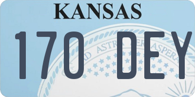 KS license plate 170DEY