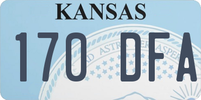 KS license plate 170DFA