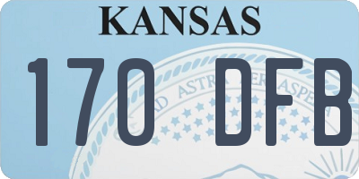 KS license plate 170DFB
