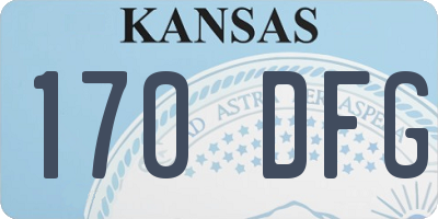KS license plate 170DFG