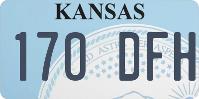 KS license plate 170DFH