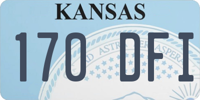 KS license plate 170DFI
