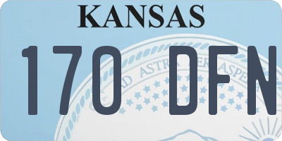 KS license plate 170DFN