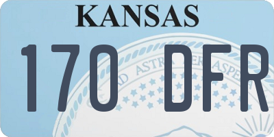 KS license plate 170DFR