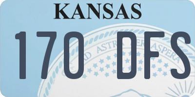 KS license plate 170DFS