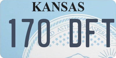 KS license plate 170DFT