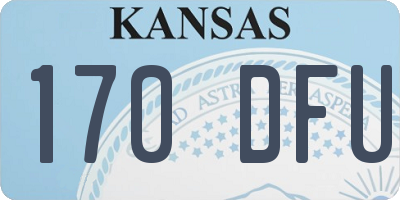 KS license plate 170DFU