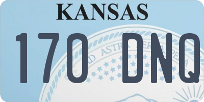 KS license plate 170DNQ