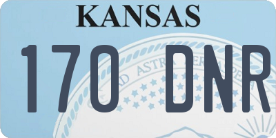 KS license plate 170DNR
