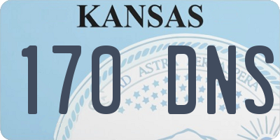 KS license plate 170DNS