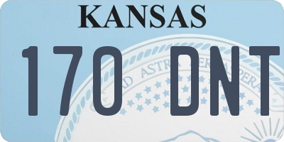 KS license plate 170DNT
