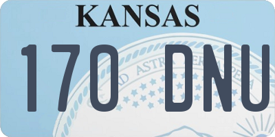 KS license plate 170DNU
