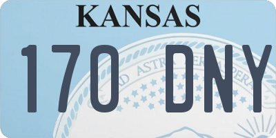 KS license plate 170DNY
