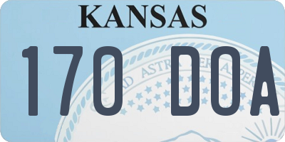 KS license plate 170DOA
