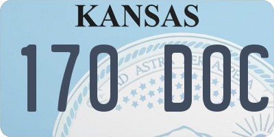 KS license plate 170DOC
