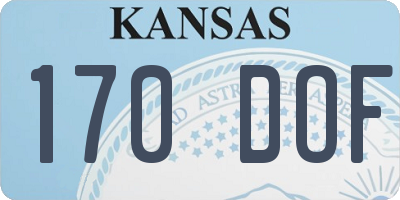 KS license plate 170DOF