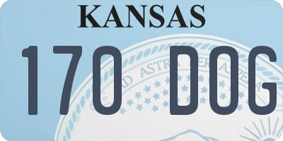 KS license plate 170DOG
