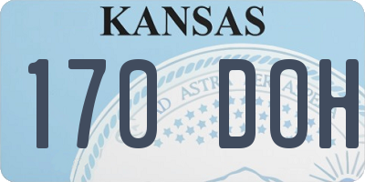 KS license plate 170DOH