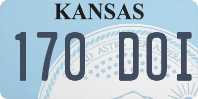 KS license plate 170DOI